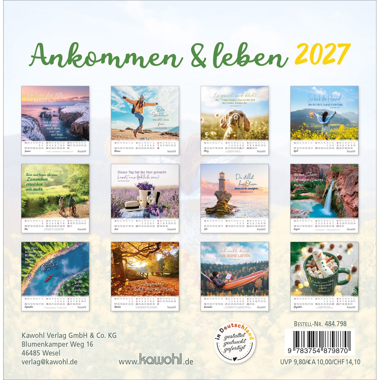 Ankommen & leben 2027 - Postkartenkalender