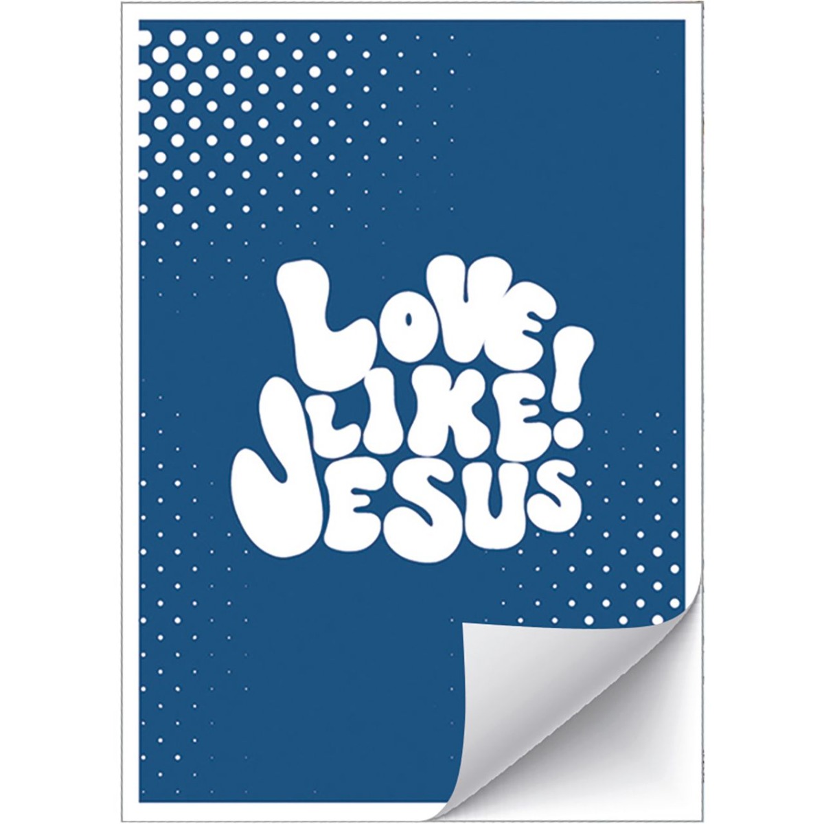 Aufkleber-Grußkarte 12 Ex.-Love like Jesus!