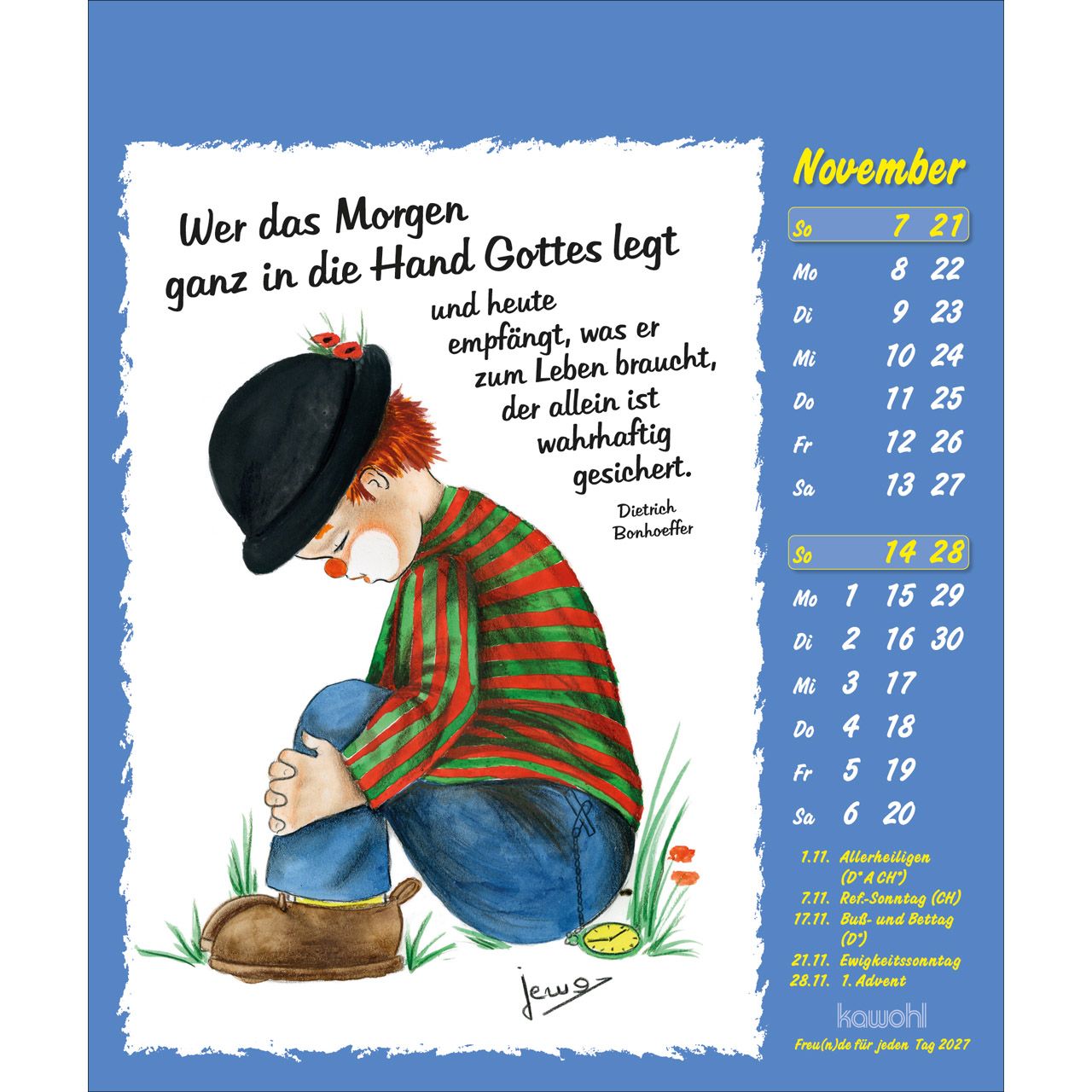 Freunde für jeden Tag 2027 - Postkartenkalender