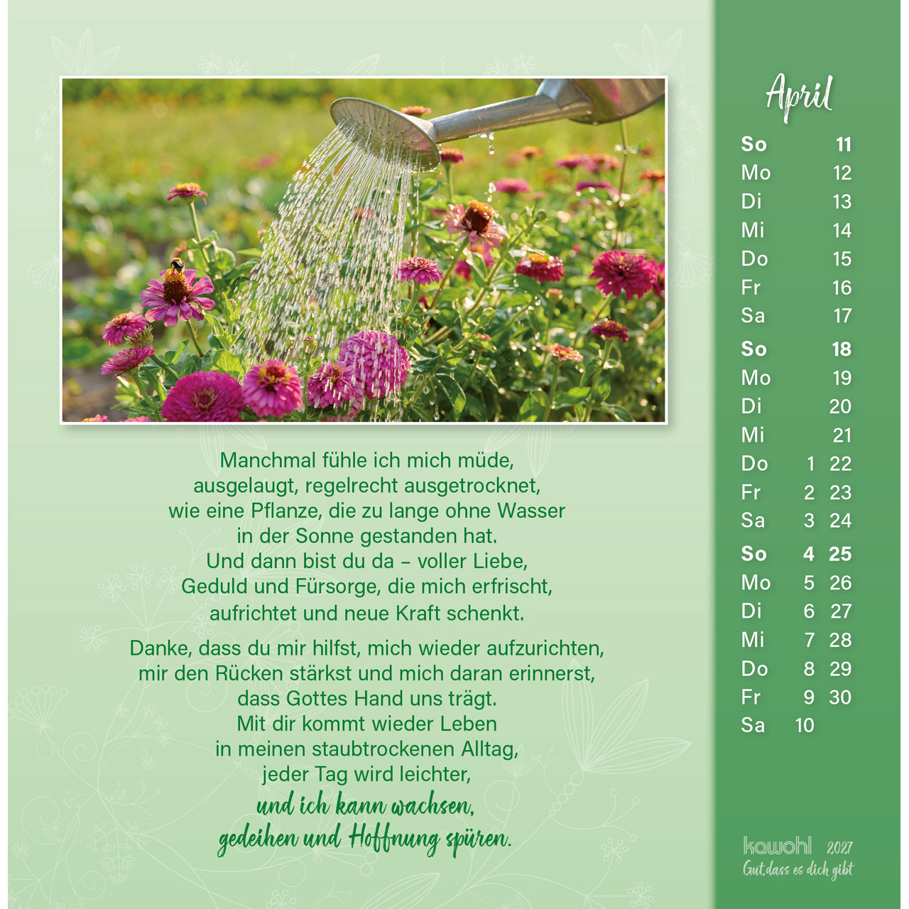 Gut dass es dich gibt 2027 - Postkartenkalender