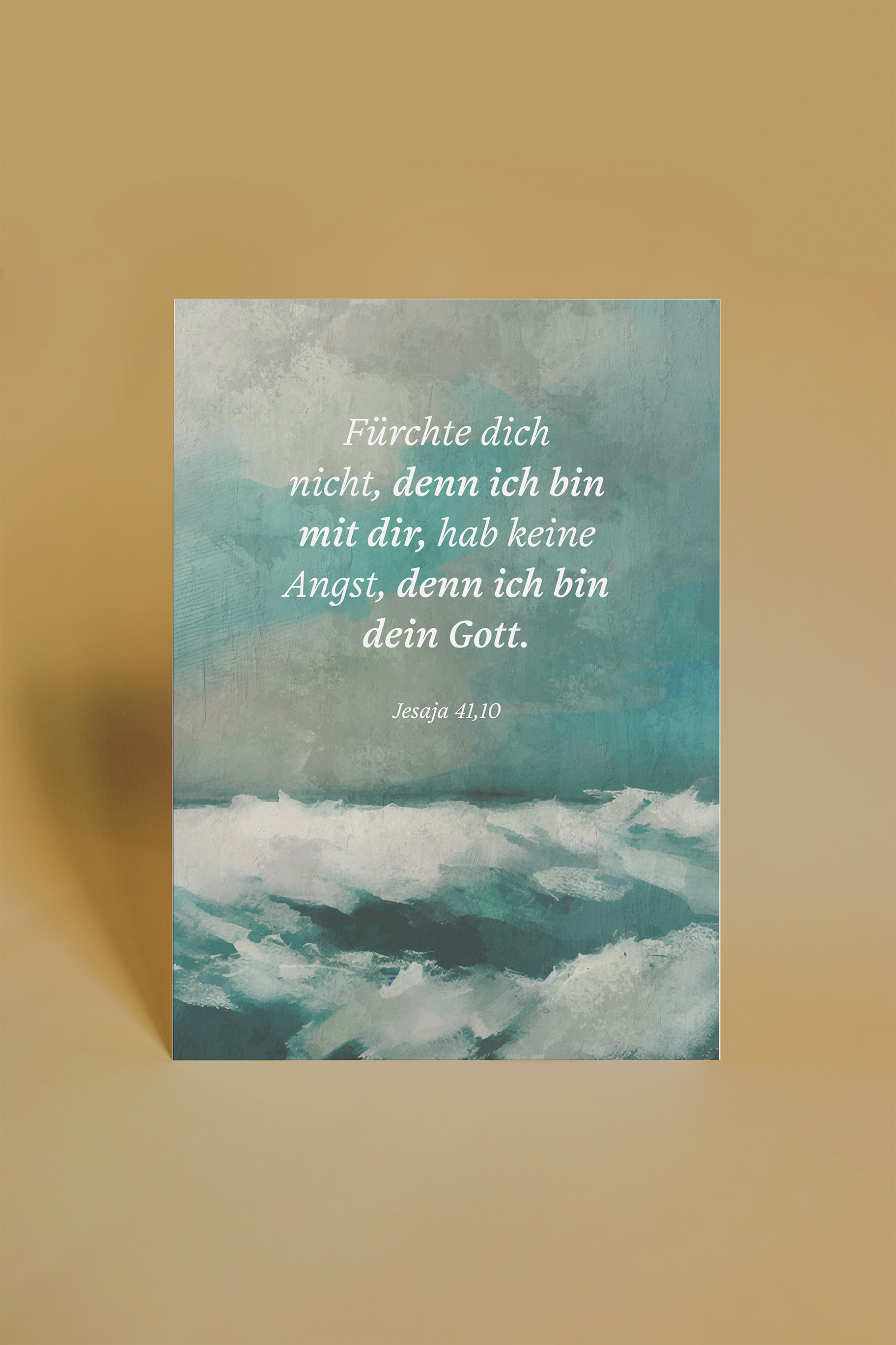 Postkarte - Fürchte dich nicht, denn ich bin mit dir (Wellen)