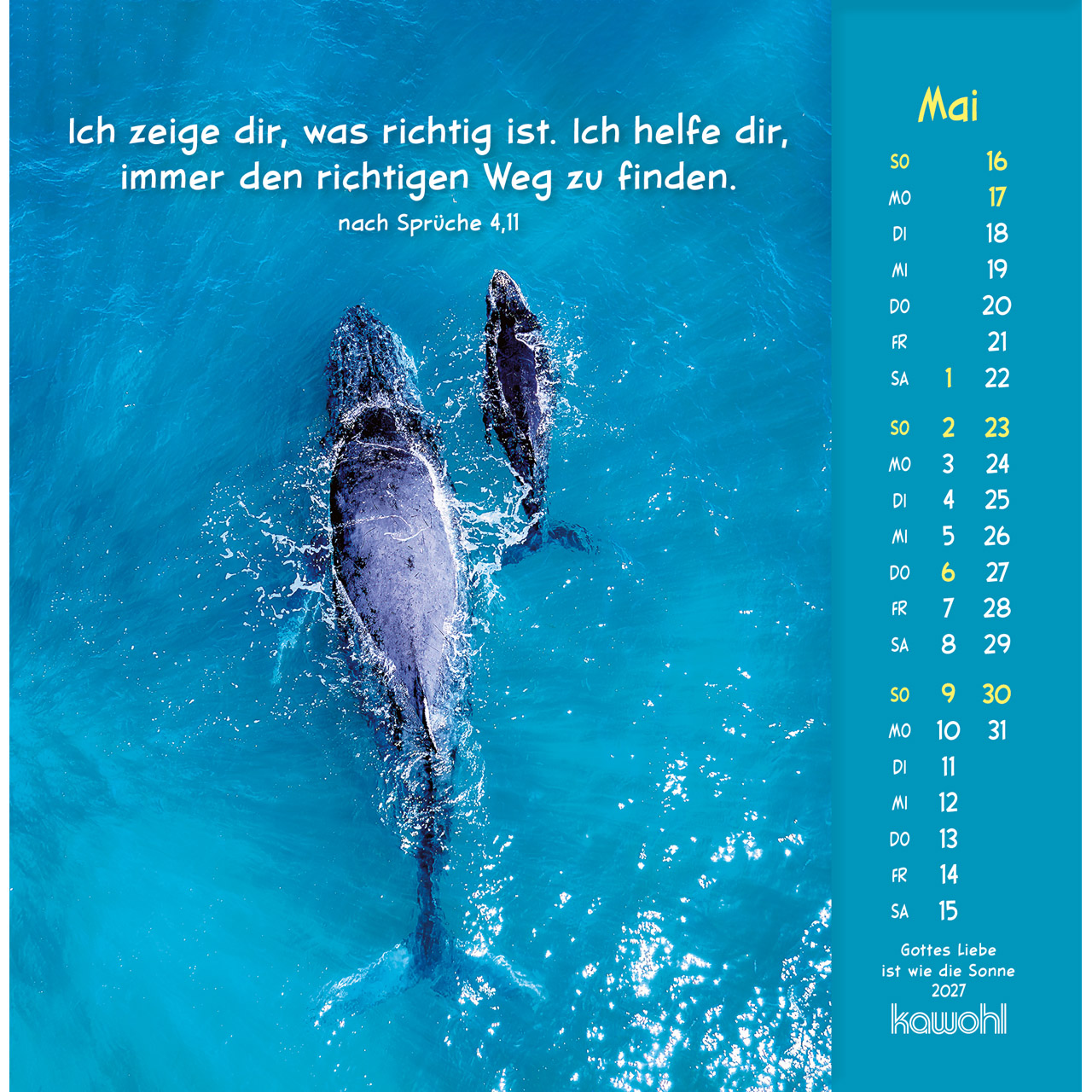 Gottes Liebe ist wie die Sonne 2027 - Postkartenkalender
