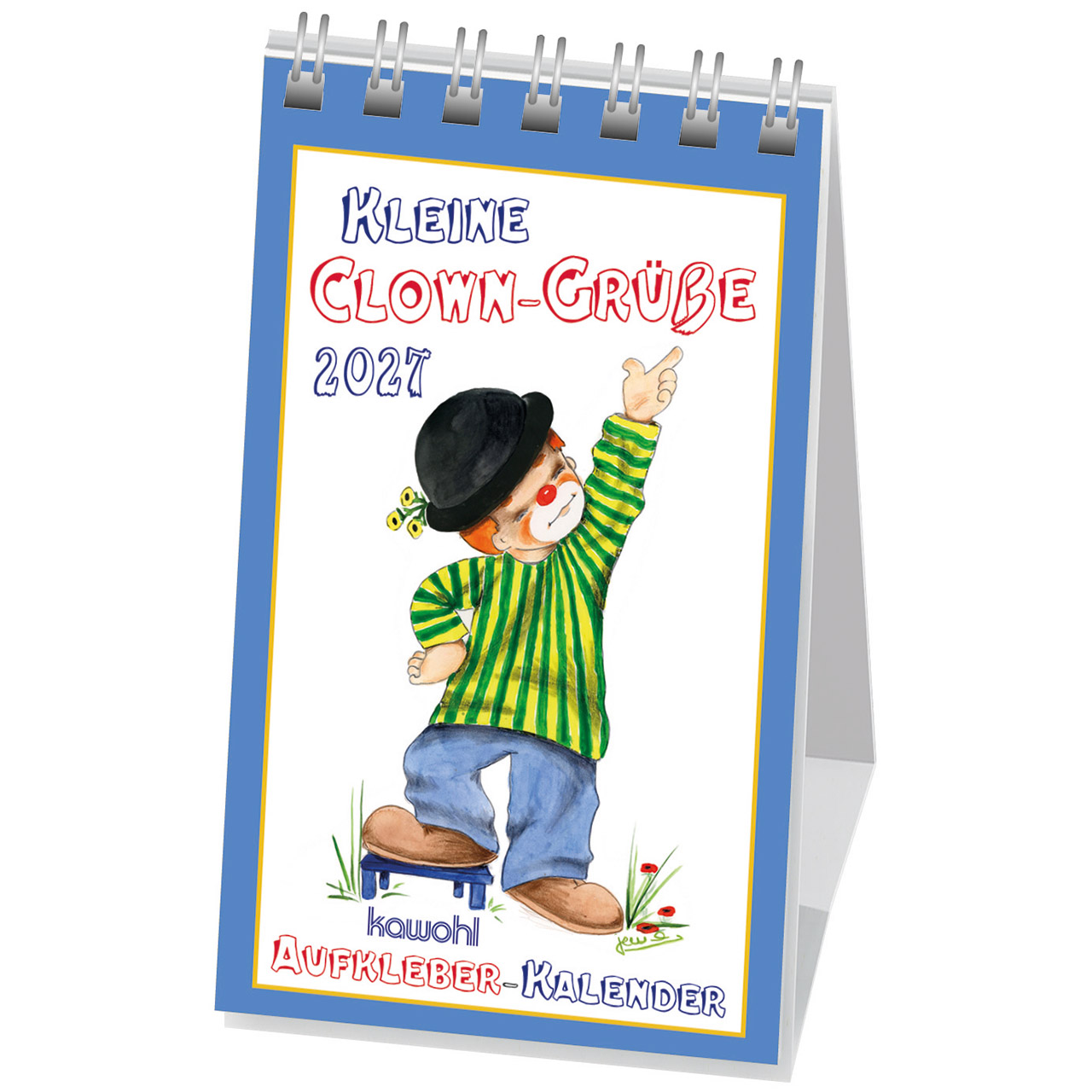 Kleine Clown Grüße 2027 - Aufkleber-Kalender