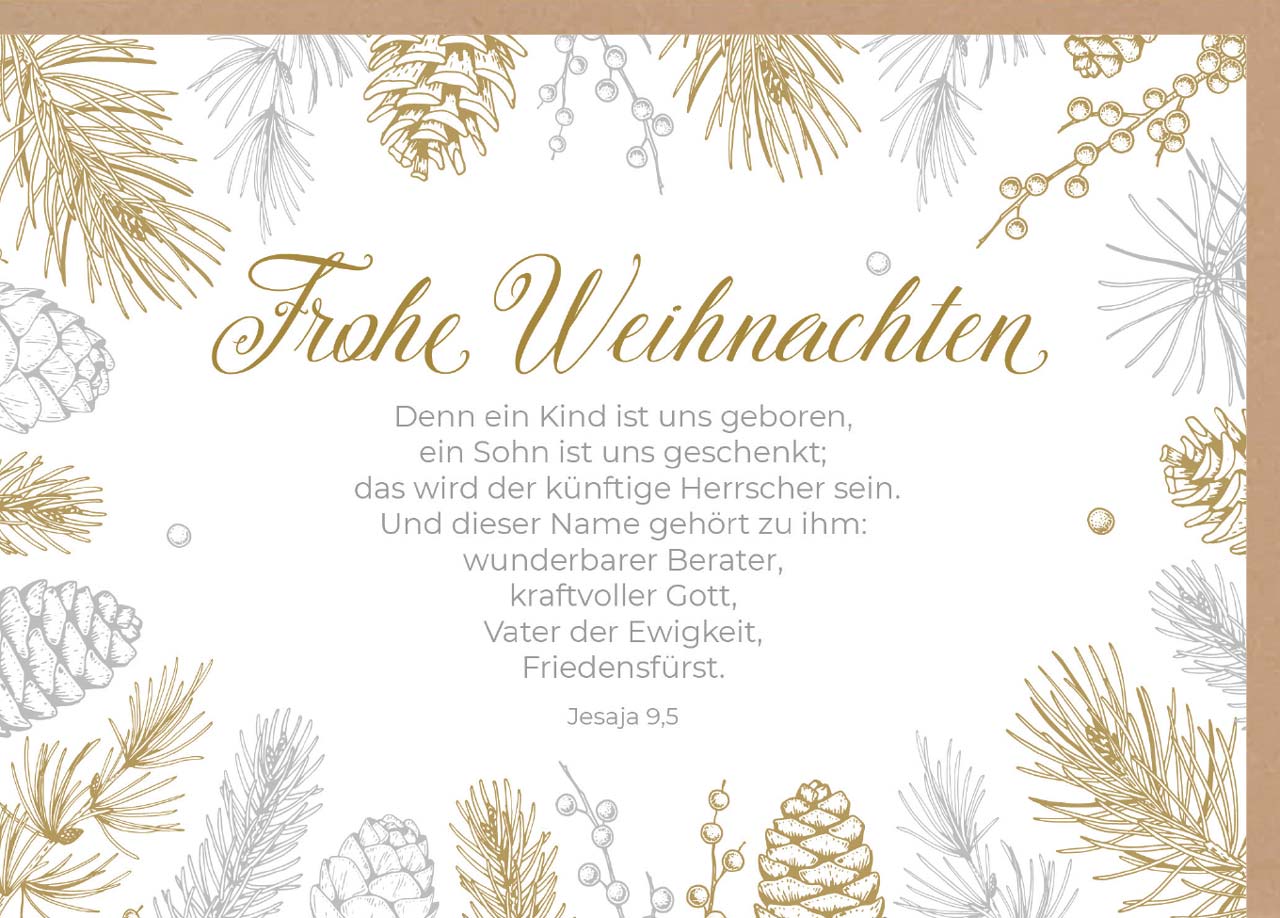 Faltkarte 'Frohe Weihnachten' 1x