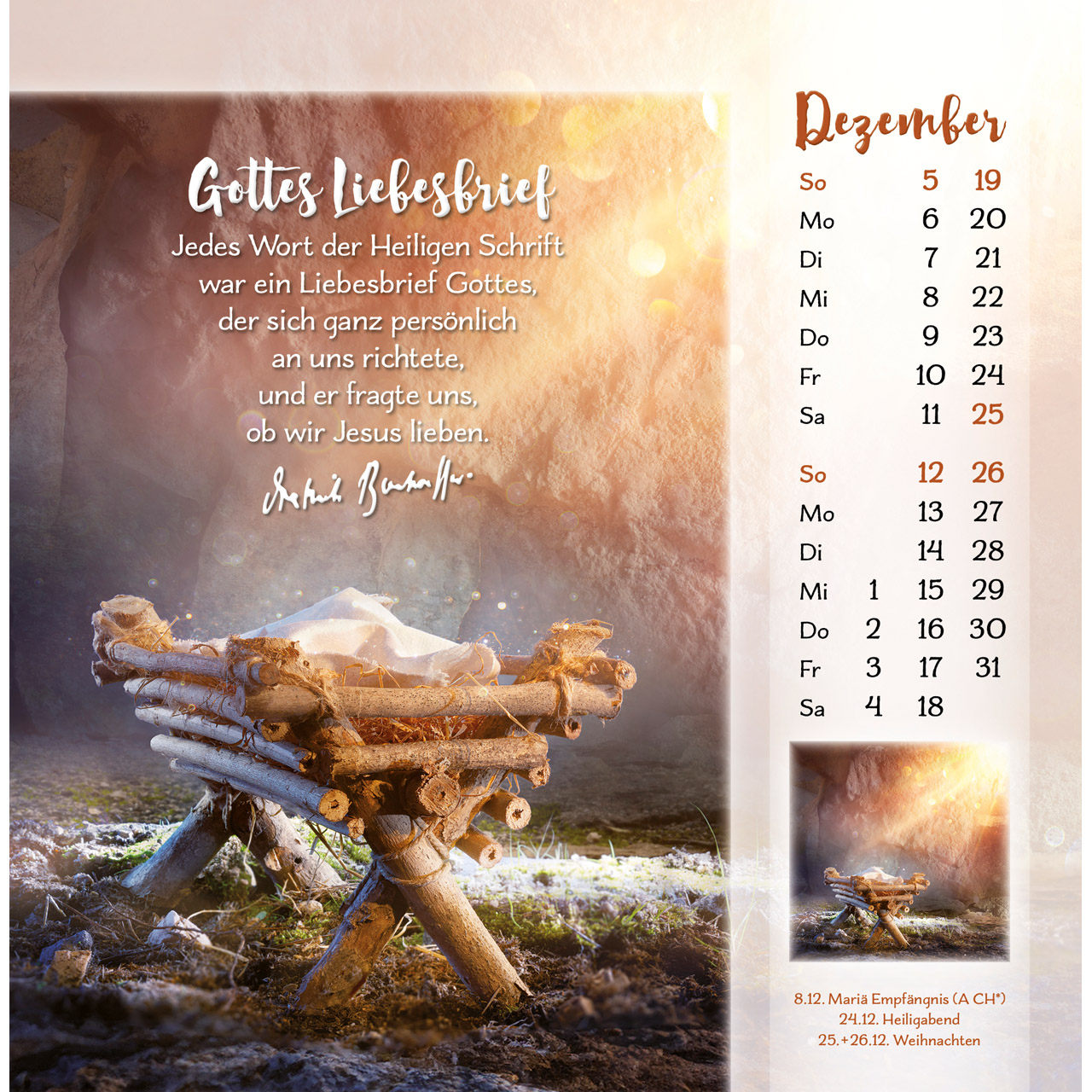 Gott ist für dich 2027 - Postkartenkalender