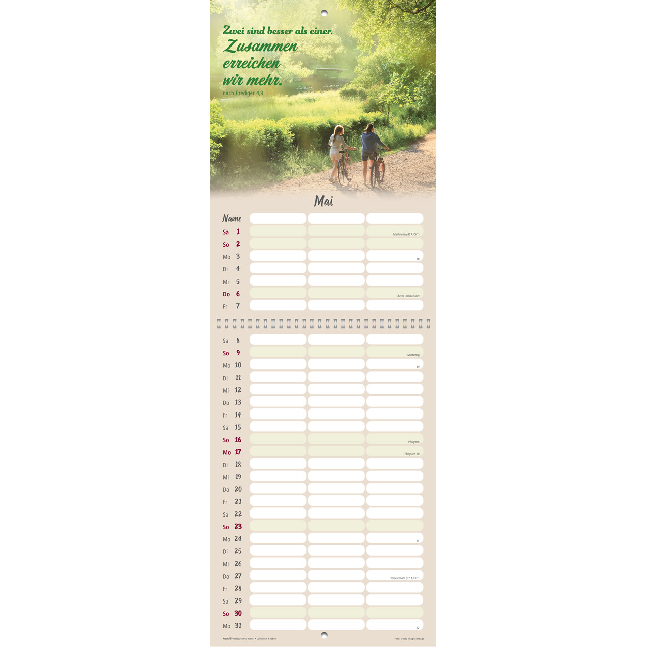 Loslassen & leben 2027 - Wandkalender Terminer
