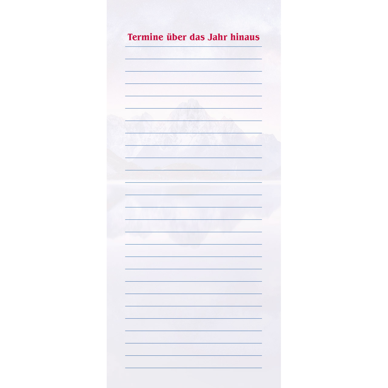 Das will ich mir schreiben in Herz und Sinn 2027 - Wandkalender (Terminer)