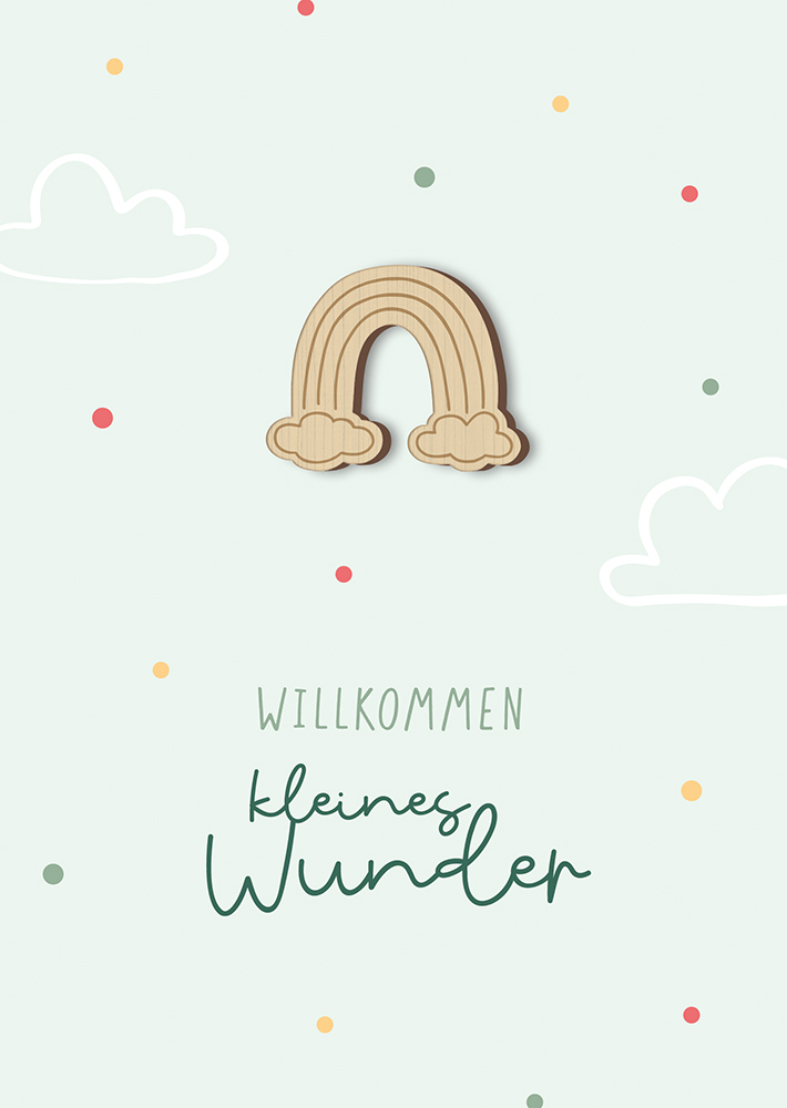 Faltkarte Willkommen kleines Wunder