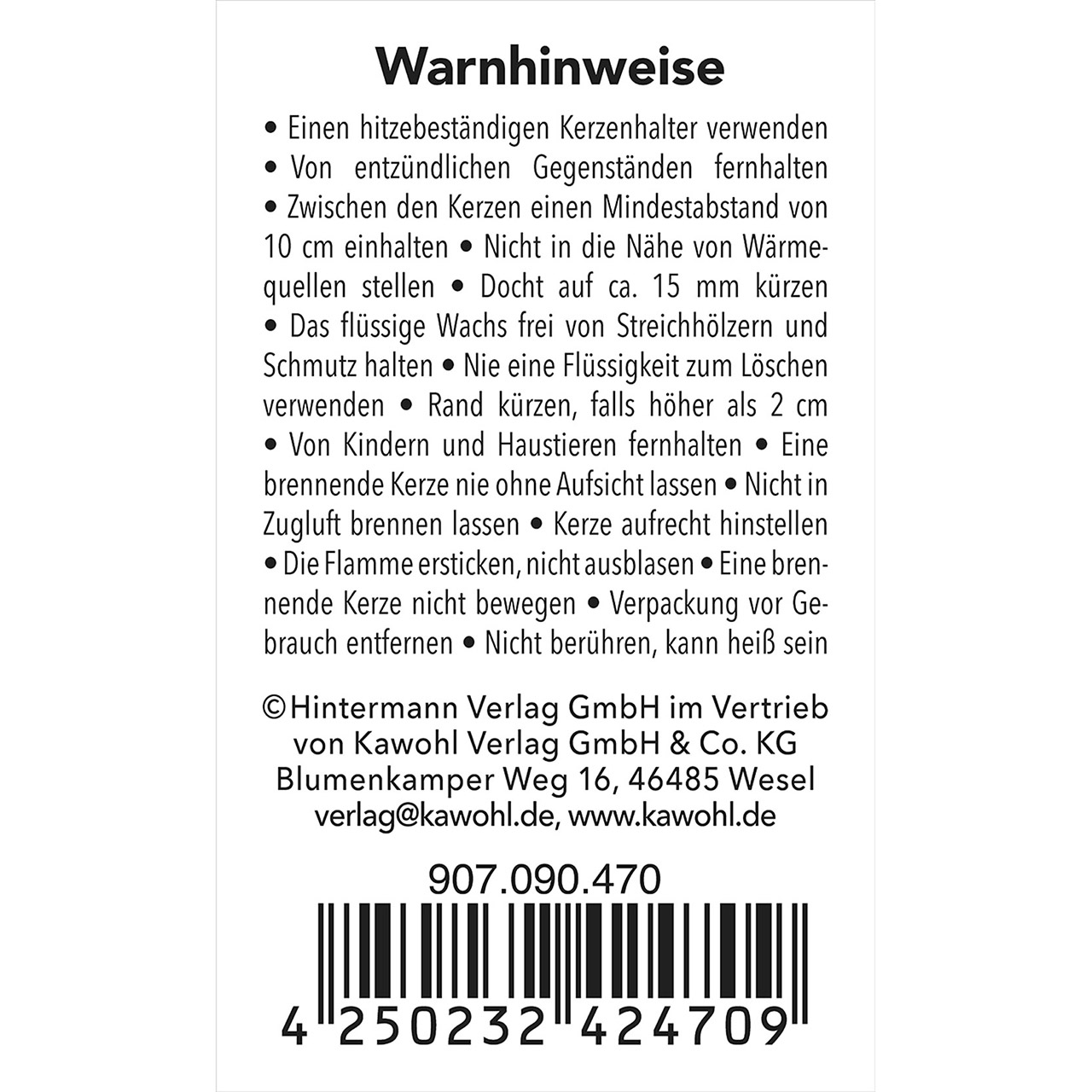 Kerze 'wunderbar und einzigartig'