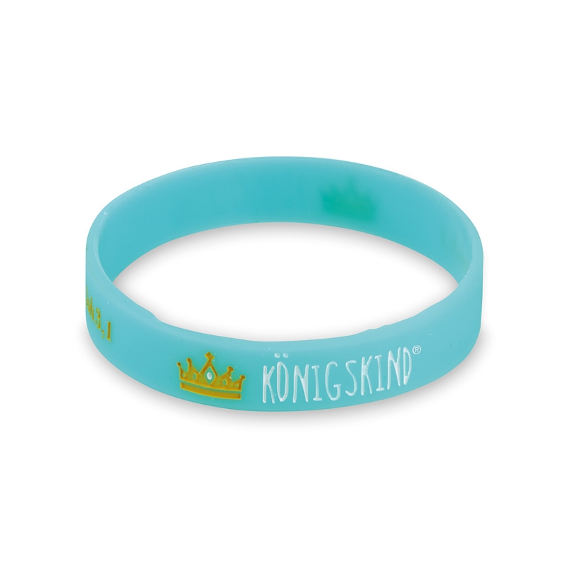 Silikon-Armband 'Königskind' türkisgrün