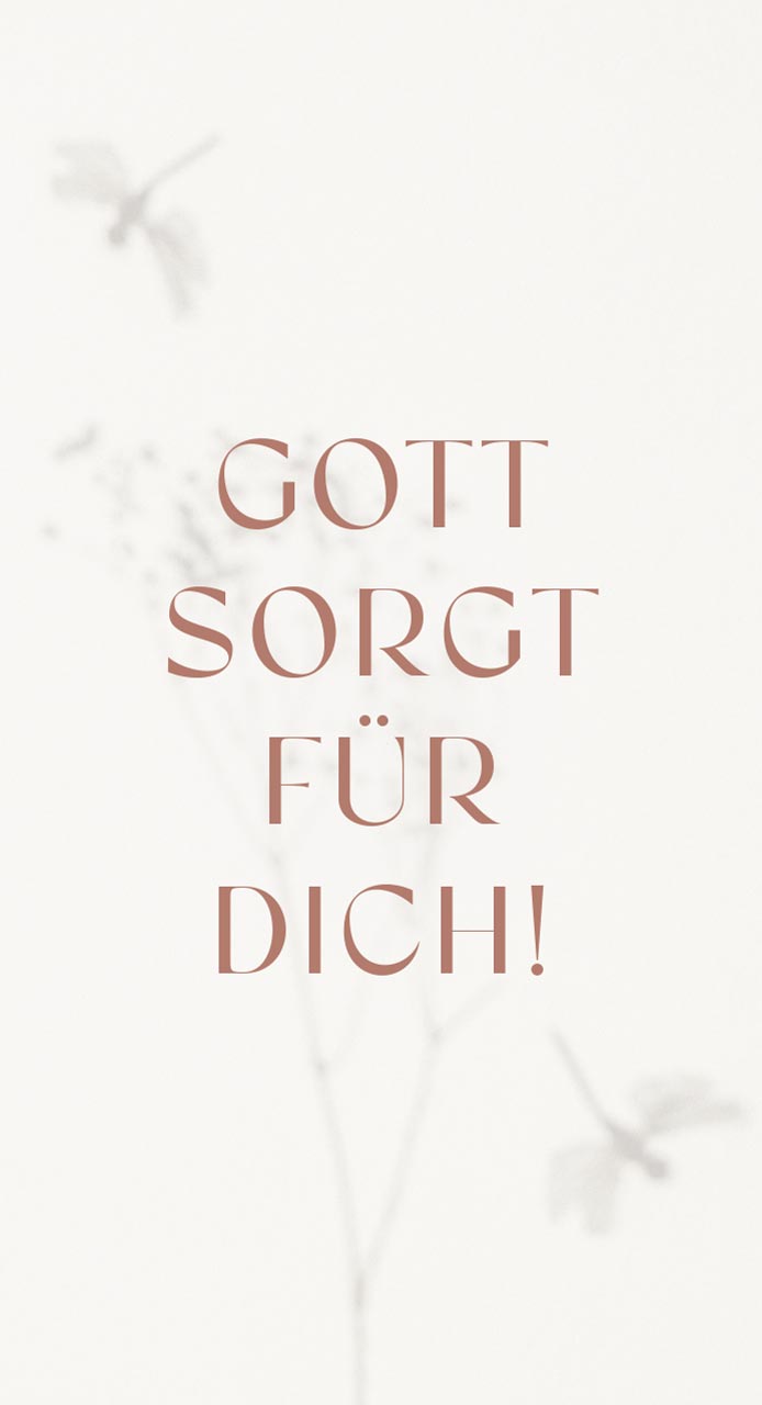 Metallschild 'Gott sorgt für dich!'