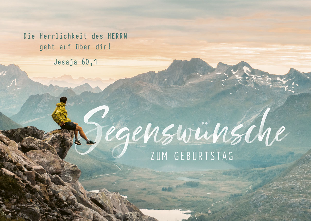 Postkarte Segenswünsche zum Geburtstag 12 Ex.