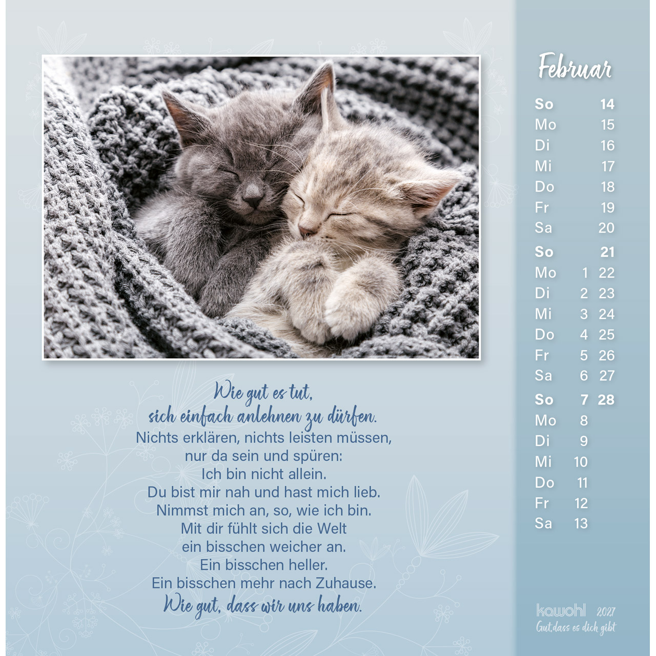 Gut dass es dich gibt 2027 - Postkartenkalender