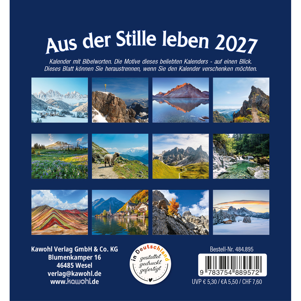Aus der Stille leben 2027 - Aufstellkalender