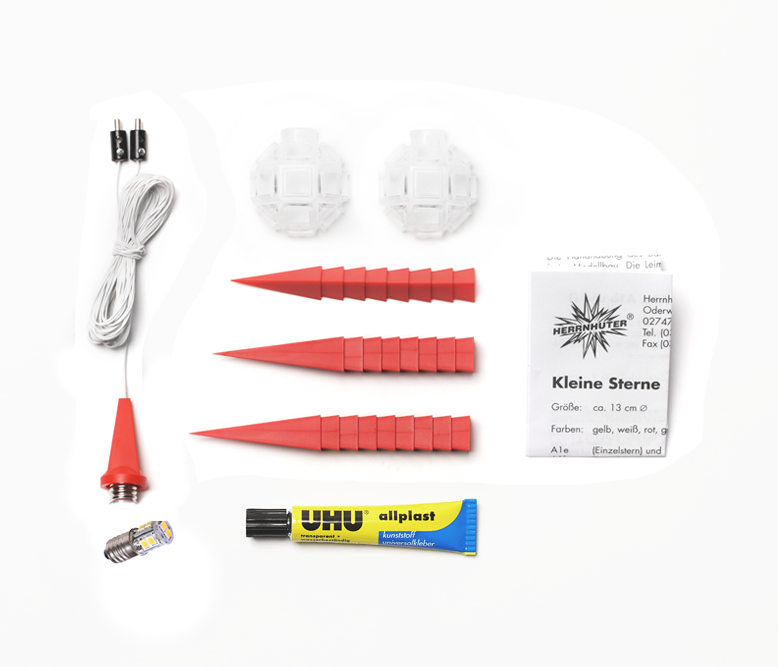Herrnhuter Stern A1b 13 cm rot (LED)