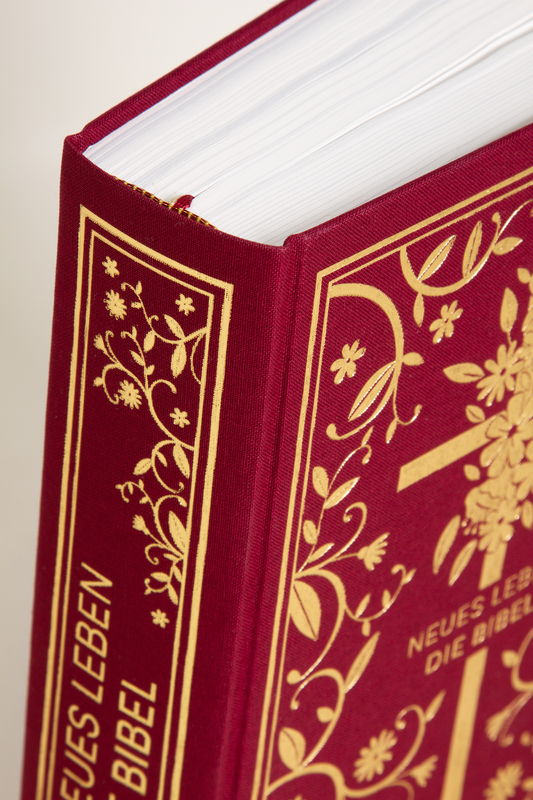 Neues Leben. Die Bibel - Gold/Bordeauxrot