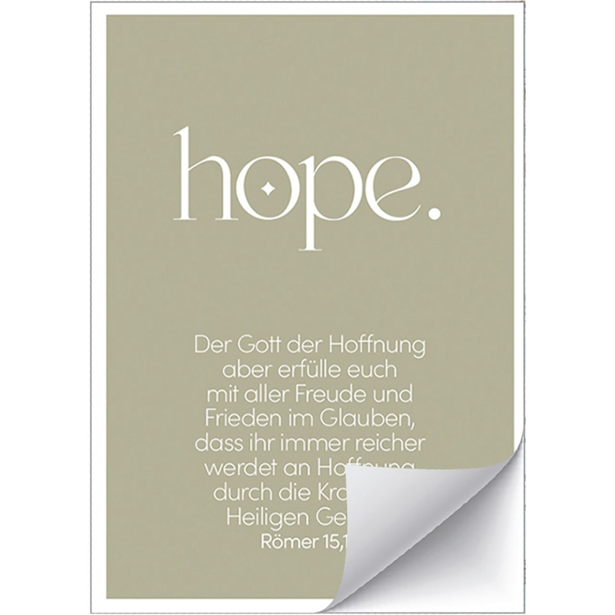 Aufkleber-Grußkarte 12 Ex.- faith. hope. love.