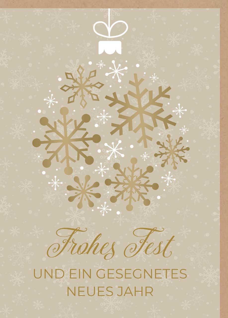 Faltkarte 'Frohes Fest und ein gesegnetes neues Jahr' 1x