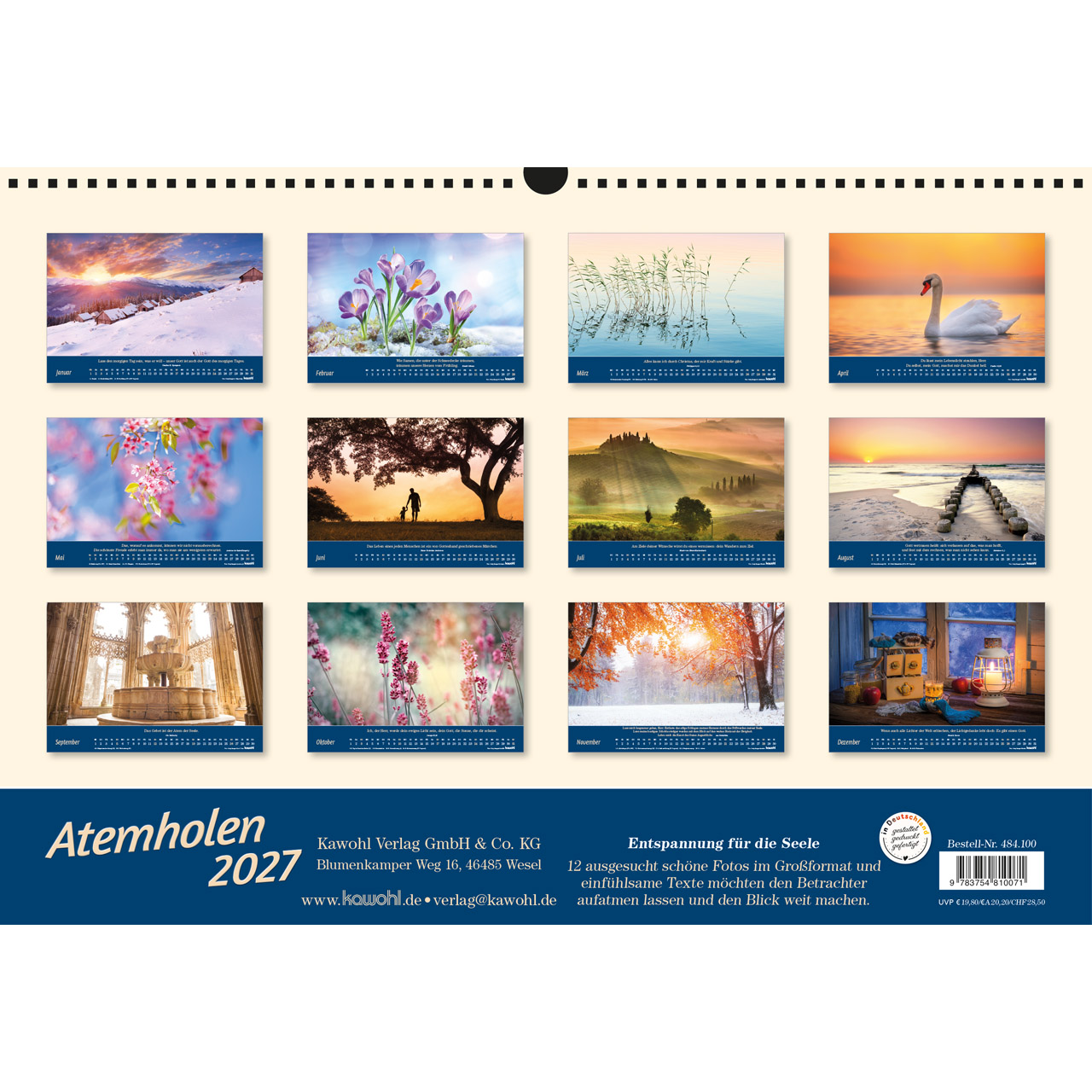 Atemholen 2027 - Wandkalender