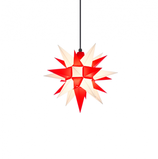 Herrnhuter Kunststoff Stern A4 40 cm weiss rot