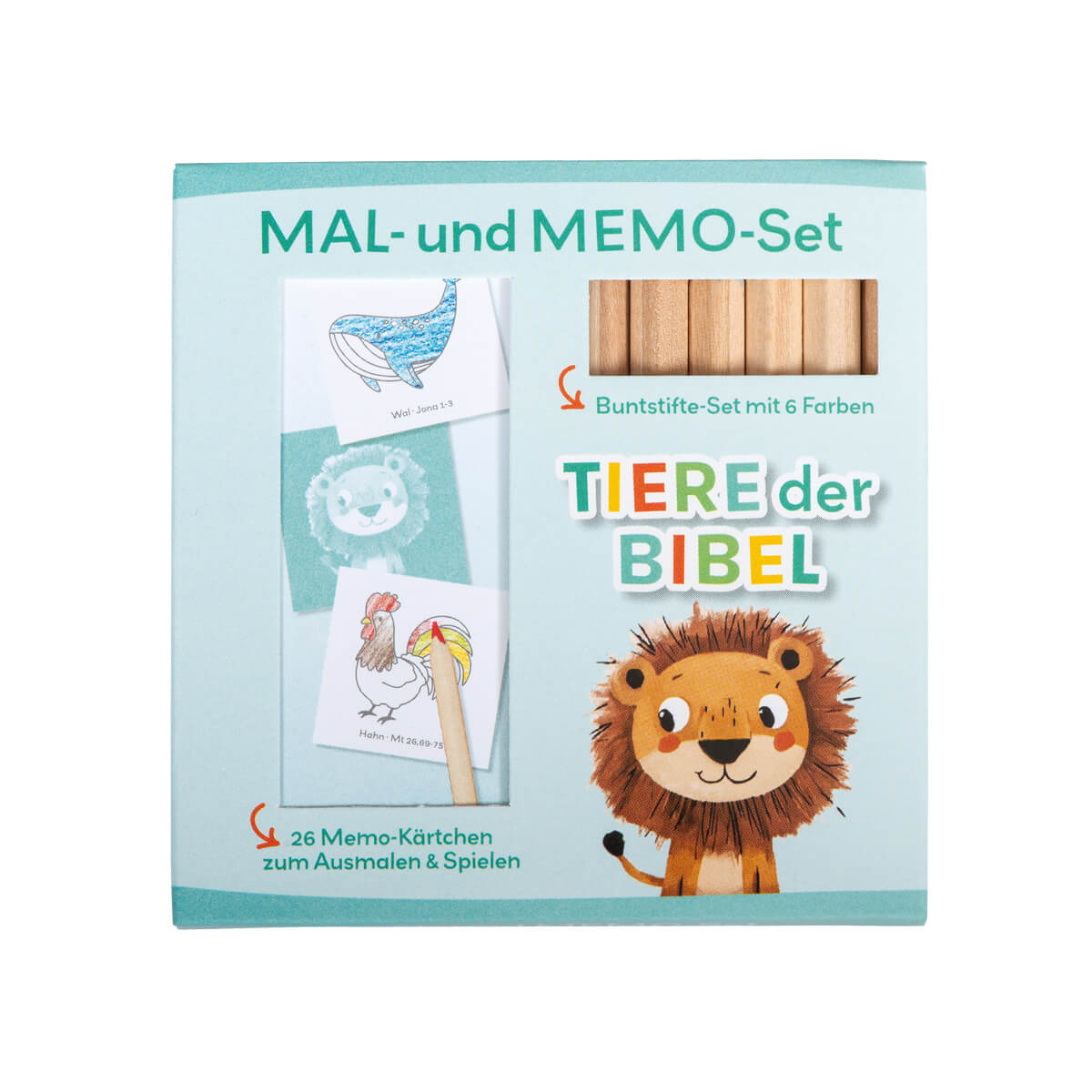 Mal- und Memo-Set Löwe 'Tiere der Bibel'