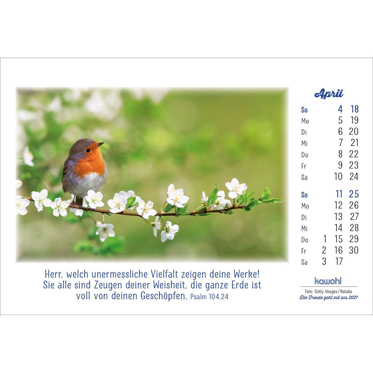 Die Freude geht mit uns 2027 - Aufstellkalender