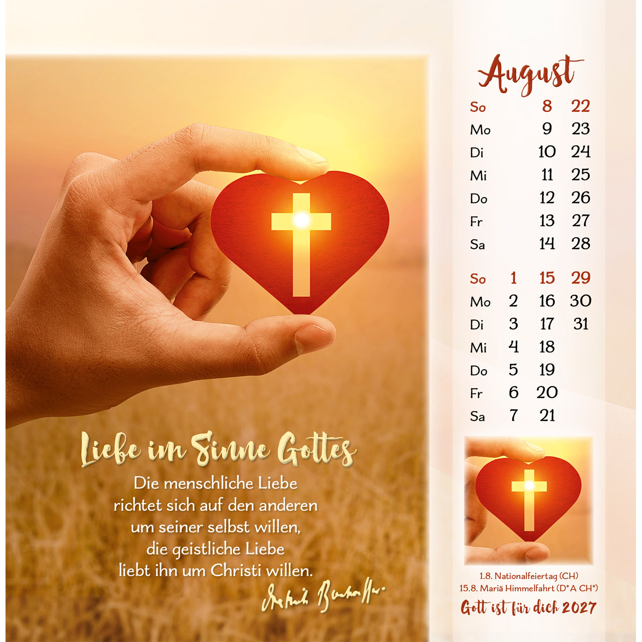 Gott ist für dich 2027 - Postkartenkalender