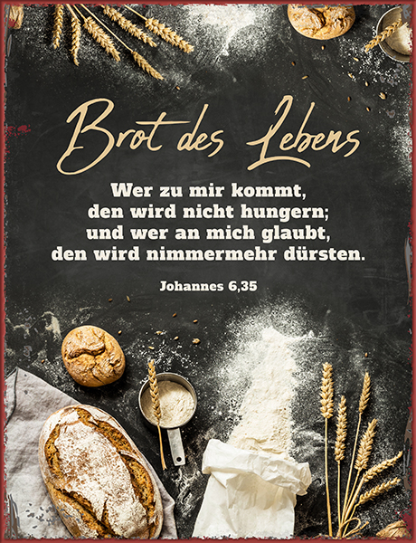 Metallschild 'Brot des Lebens'