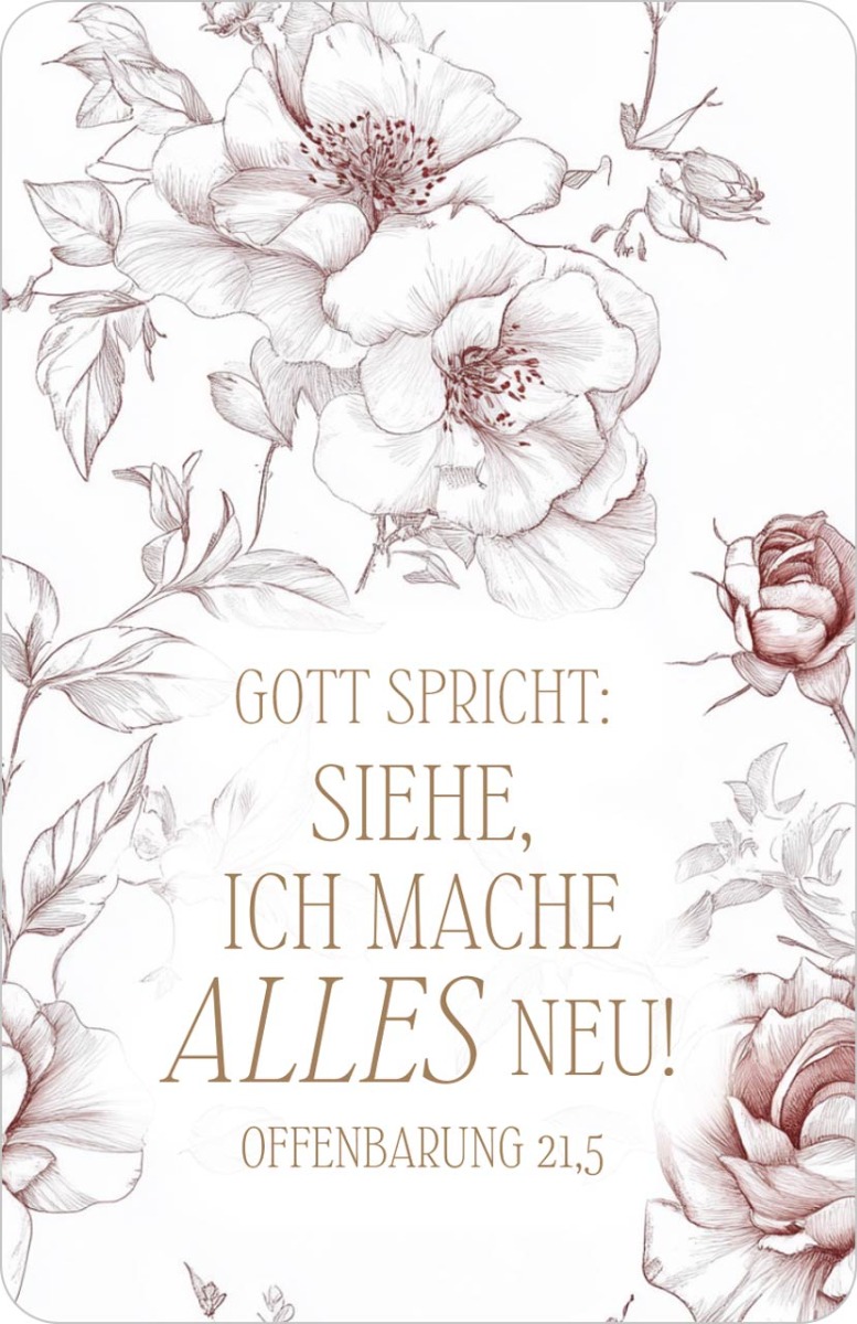 Spielkartenkalender 'Gott spricht: Siehe, ich mache alles ne