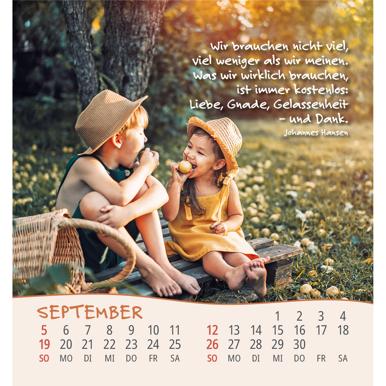 Gott hat alle Kinder lieb 2027 - Aufstellkalender