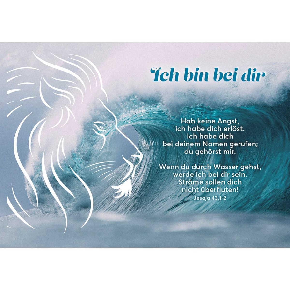 Postkarte 12 Ex.- Ich bin bei dir