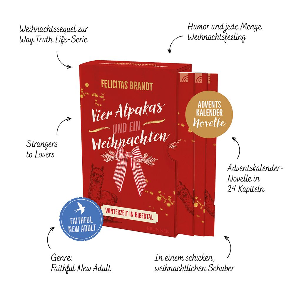Vier Alpakas und ein Weihnachten