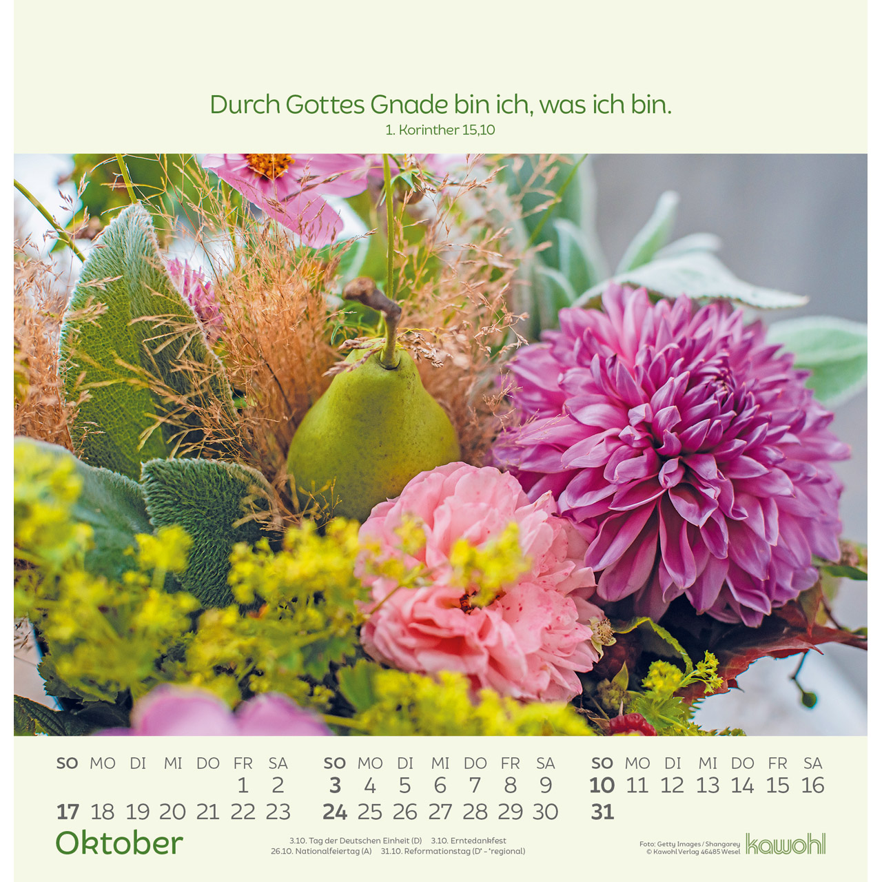 Blumengrüße 2027 - Wandkalender