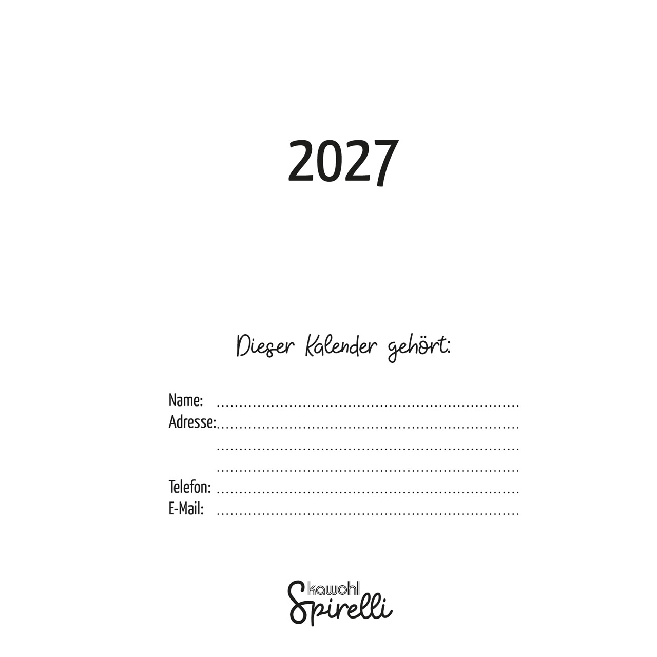 Ich bin dir immer nah 2027 - Taschenkalender