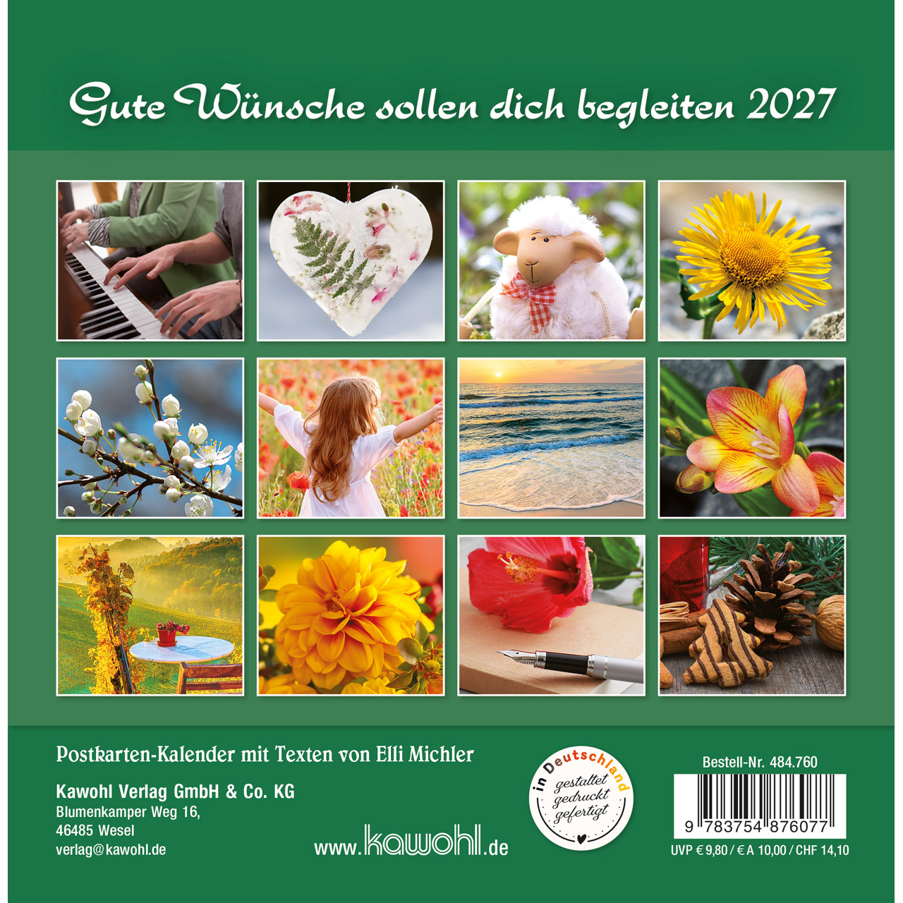 Gute Wünsche sollen dich begleiten 2027 - Postkartenkalender
