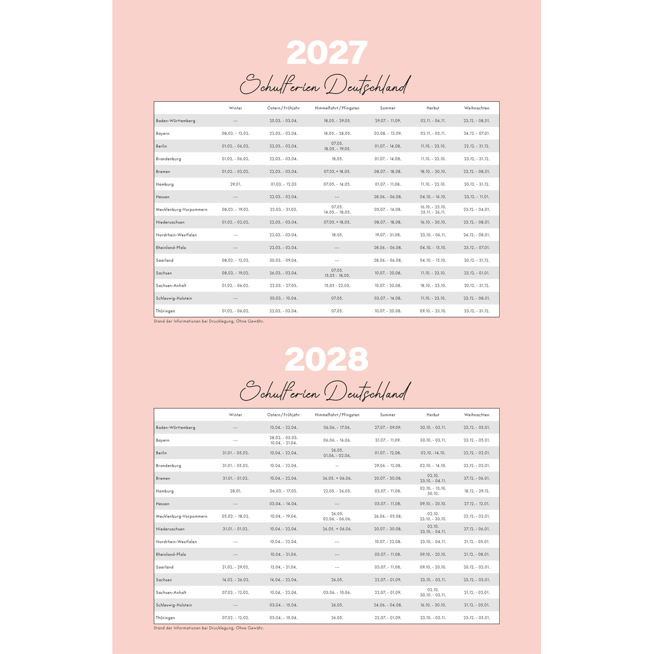 Familienplaner 2027 - Wandkalender