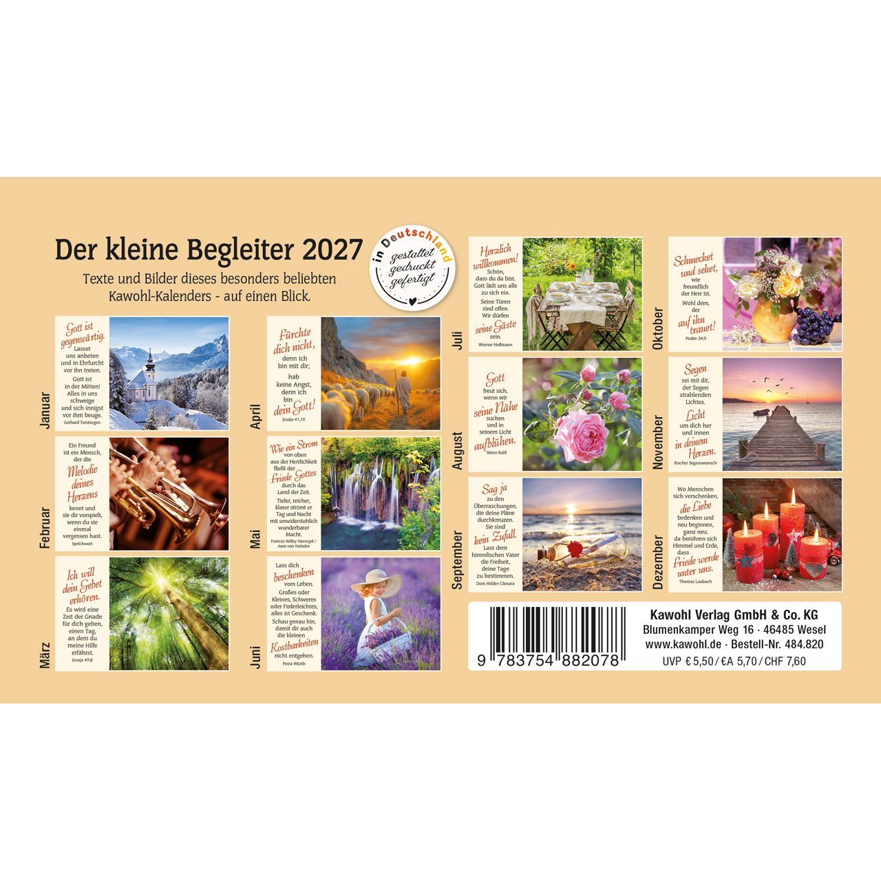 Der kleine Begleiter 2027 - Aufstellkalender