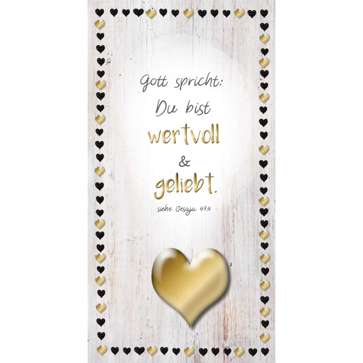 Metallschild "wertvoll & geliebt"