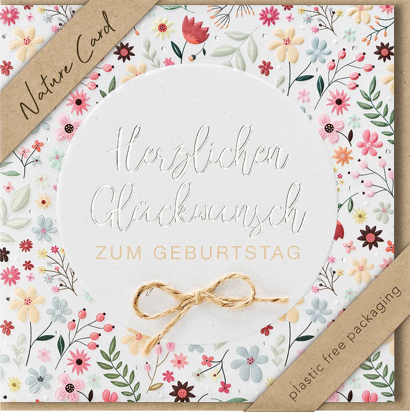 Faltkarte 'Herzlichen Glückwunsch zum Geburtstag'