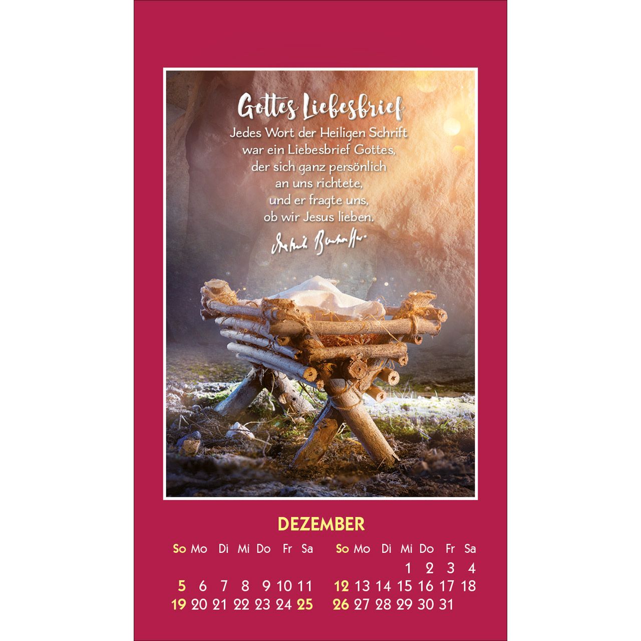 Gott ist bei dir 2027 - Aufkleber-Kalender