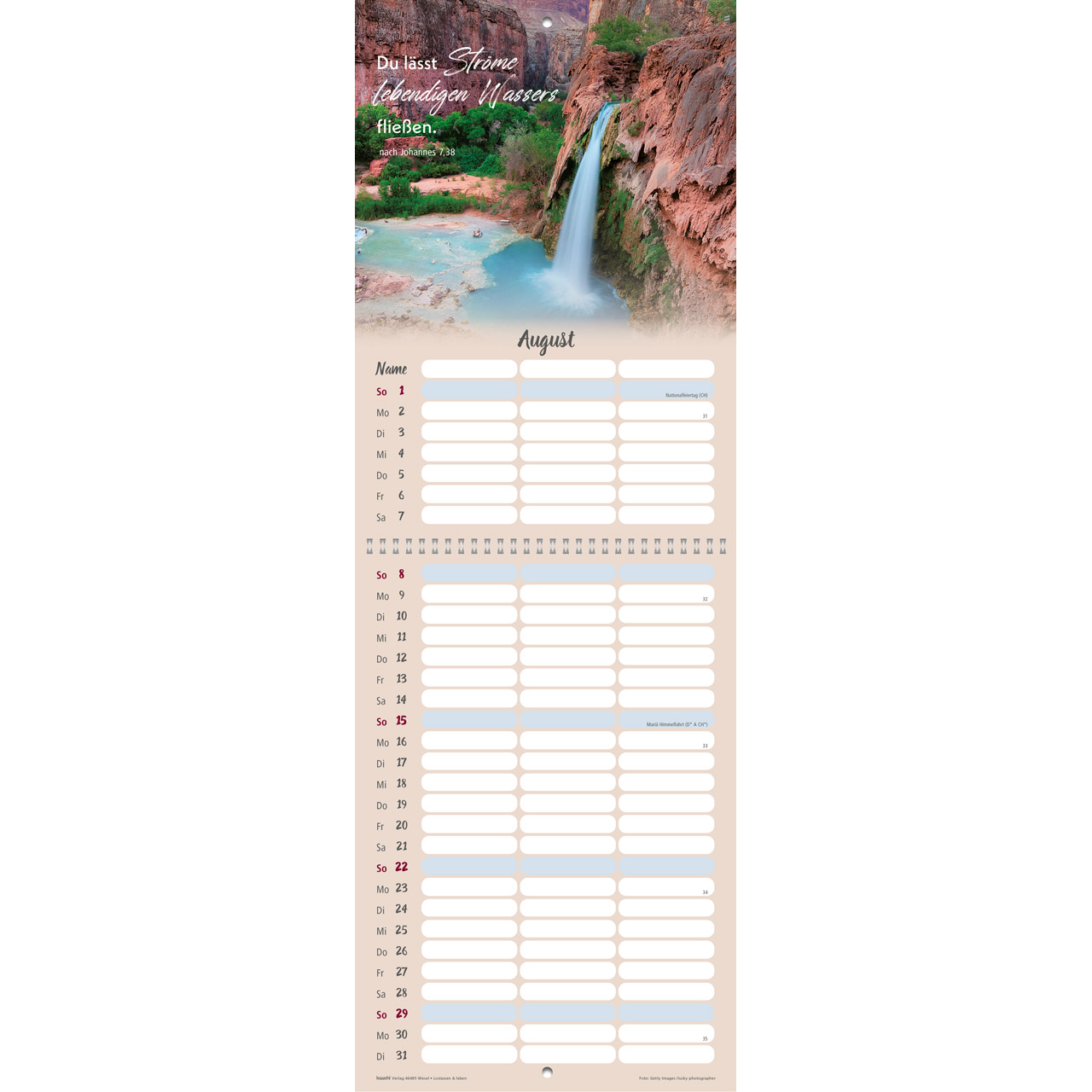 Loslassen & leben 2027 - Wandkalender Terminer