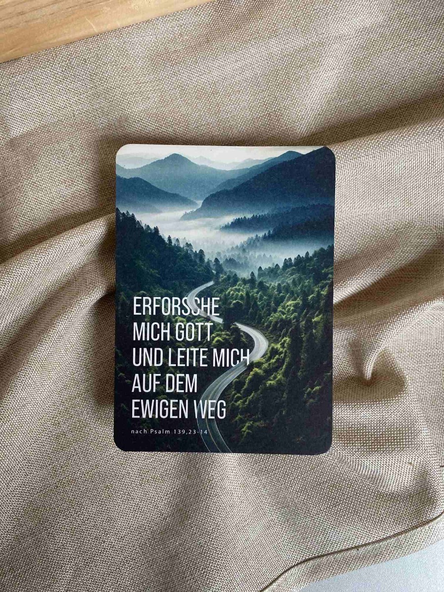 Postkarte - Erforsche mich Gott (Einzelkarte)