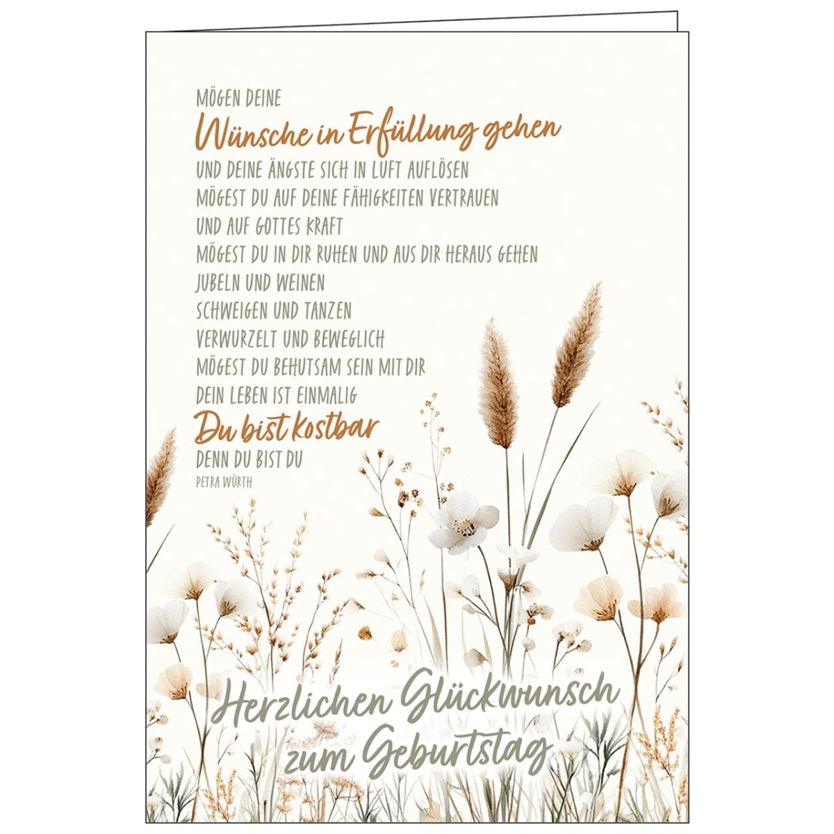 Faltkarte Herzlichen Glückwunsch zum Geburtstag