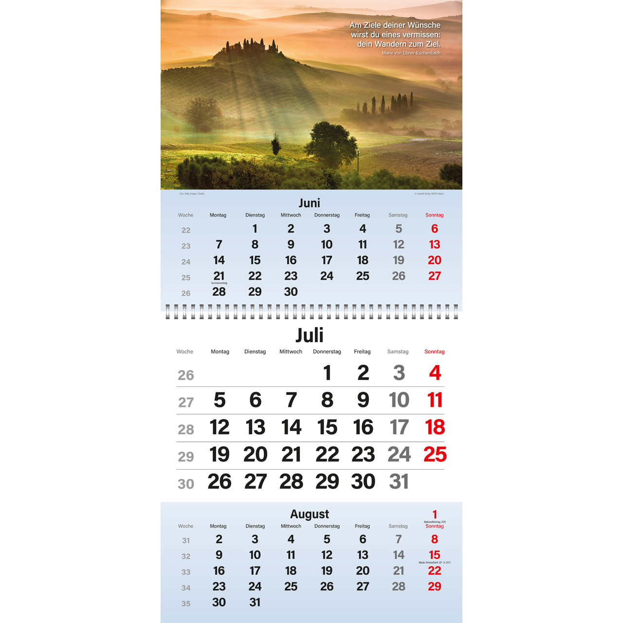 Gott segne meinen Tag 2027 - Wandkalender Timer