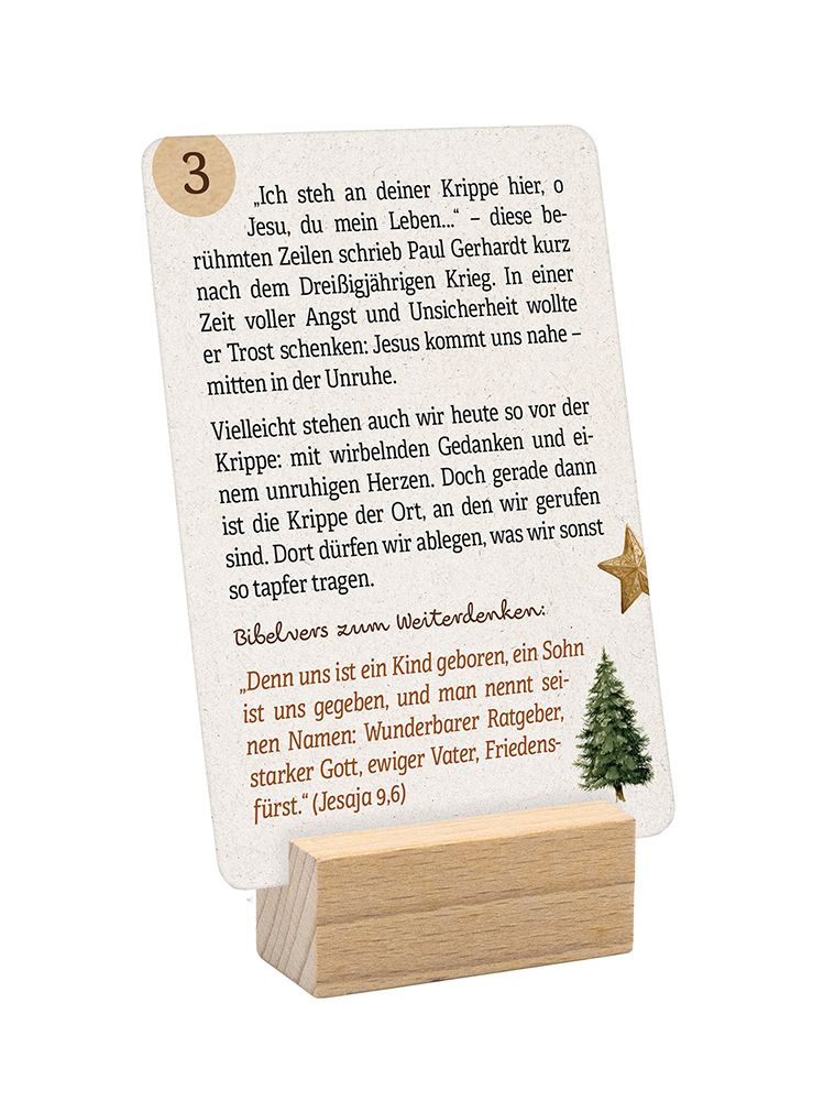 24 Herzenswege zur Krippe mit Psalm 139 - Mini-Adventskalender