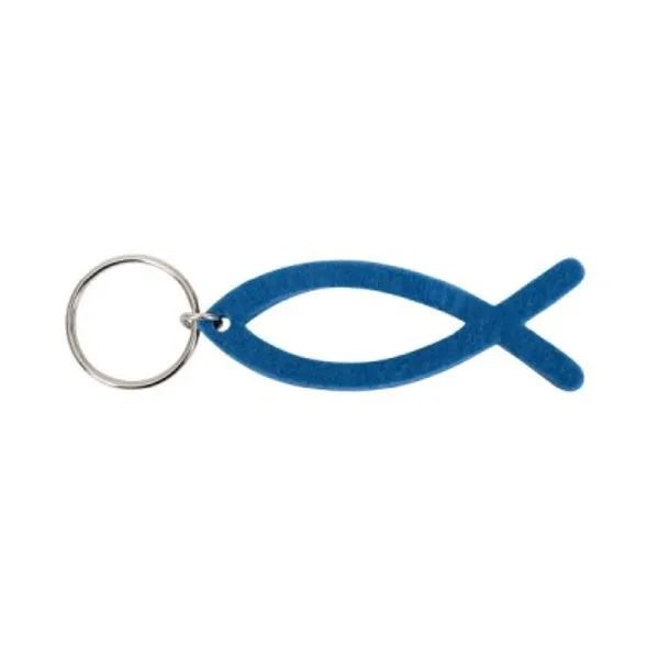 Schlüsselanhänger "Fisch Filz" blau