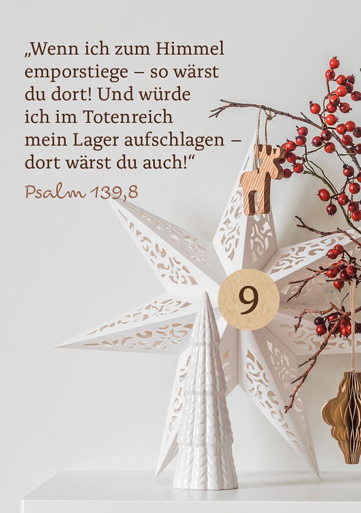 24 Herzenswege zur Krippe mit Psalm 139 - Mini-Adventskalender