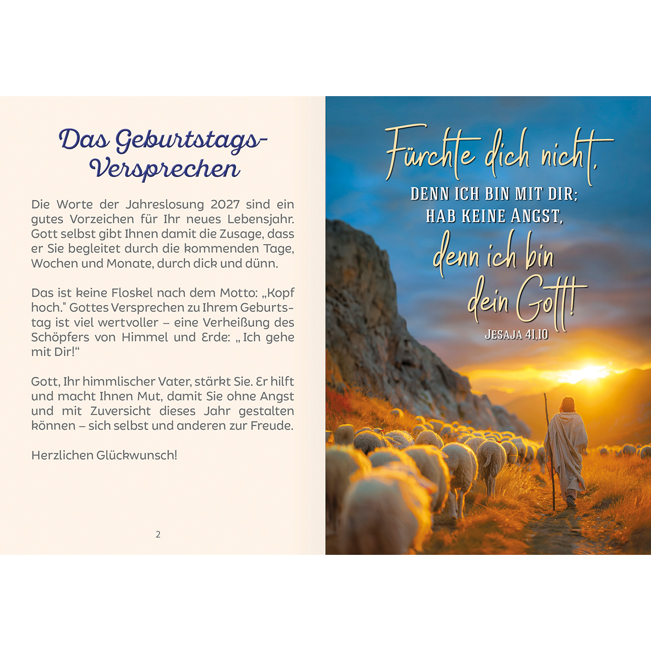 Ich bin mit dir im neuen Lebensjahr
