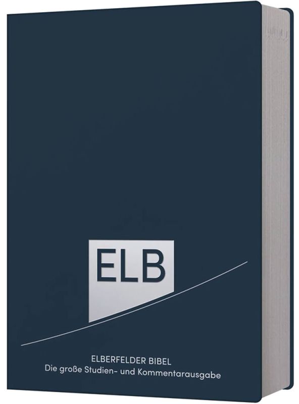 Elberfelder Bibel ESV - Leder Blau mit Platinschnitt