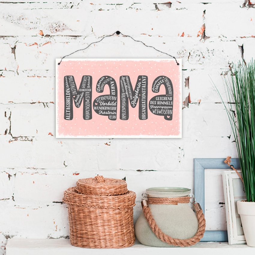 Holzschild groß 'Mama'